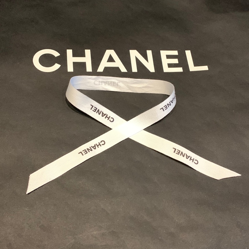 Chanel white ribbon